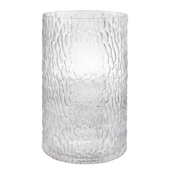 Storefactory Skleněný svícen / váza Ramvik 30 cm, čirá barva, sklo