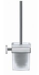 DURAVIT - Karree WC štětka nástěnná s držákem, chrom/mléčné sklo 0099571000