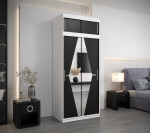 Šatní skříň Abi Bo s nástavcem Barva korpusu: Dub artisan, Rozměry: 250 cm, Dveře: Dub artisan