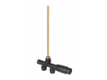 CERANO - Koupelnový radiátorový set Antonio - kombinované vytápění, termo tyč - boční jednobodové připojení - 600W - černá matná - 1460x550 mm CER-663766