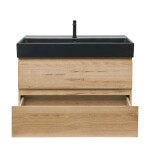Koupelnová skříňka 2 zásuvková s umyvadlem SAT B-Way 99x50x45 cm dub mat BWAY2100OAKU2B2B BWAY2100OAKU2B2B