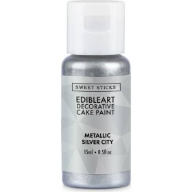 Metalická barva tekutá 15ml Silver City - Sweet Sticks