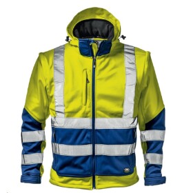 Sir Safety Bunda reflexní STARMAX 34567G softshellová žluto-modrá S žluto-modrá