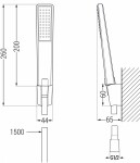 MEXEN/S - Saber R72 vanová baterie se sprchovou soupravou, chrom 7213R72-00