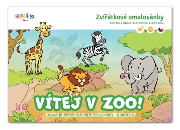 Vítej ZOO Zvířátkové omalovánky