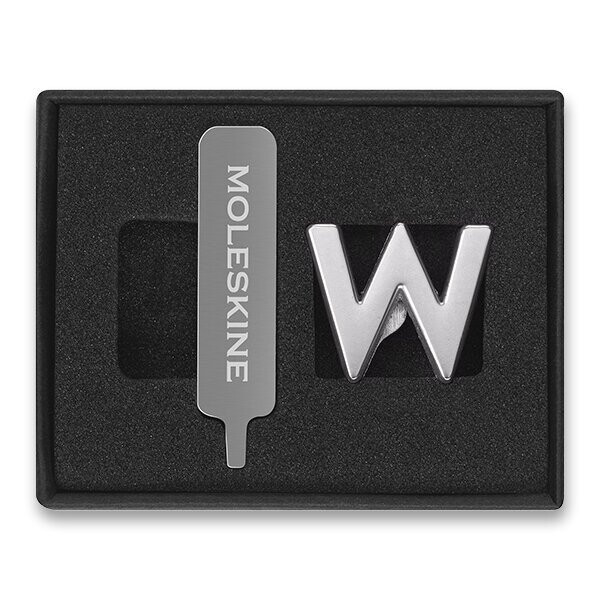 Ozdoba na zápisník Moleskine, písmena abecedy - písmeno W