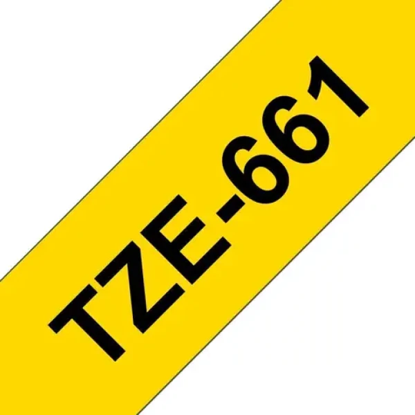 Brother páska černý tisk na žlutém podkladu / Páska do tiskárny štítků / 36 mm / 8 m (TZE-661)