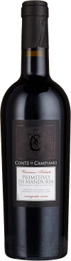 Conte di Campiano Primitivo Di Manduria, 14,5%, 0,75L (holá lahev)