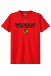 Outerstuff Dětské tričko Chicago Blackhawks Locker Room Red Velikost: Dětské M (9 - 11 let)