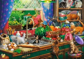 Trefl - Puzzle - Premium Plus Tea Time: Rozverná koťata