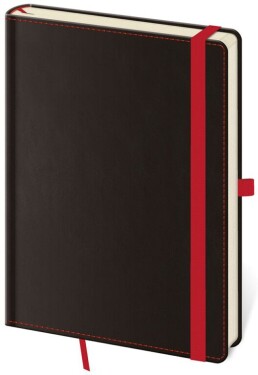 Linkovaný zápisník Helma B6 - Black Red