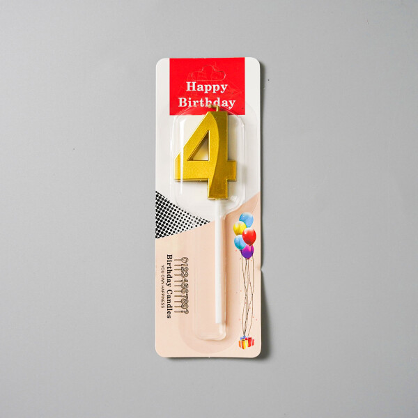 Dortová svíčka zlatá č.4