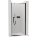 CERANO - Sprchové pivotové dveře Ferri L/P - 6 mm - černá matná, transparentní sklo - 90x195 CER-425635