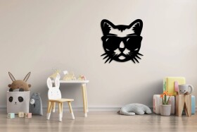 Kočka 6 dřevěná dekorace na zeď Rozměr (cm): 38 x 35