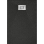 MEXEN/S - Hugo sprchová vanička SMC 100x90, černá, krytka nerez 42709010-X