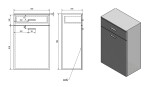 AQUALINE - ZOJA/KERAMIA FRESH skříňka spodní s košem 50x78x29cm, bílá 51310
