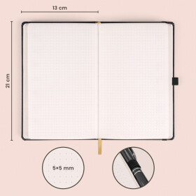 Notes Černý, tečkovaný,