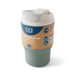 Monbento Termohrnek s víčkem a brčkem Travel Green 350 ml, zelená barva, kov