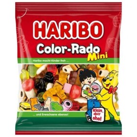 Haribo Mini Color-Rado želé s příchutí ovoce a lékořicové bonbóny 160 g