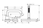 HANSGROHE - Tecturis S Baterie na okraj vany, 3-otvorová instalace, sBox, kartáčovaný bronz 73447140
