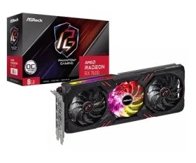 ASRock Radeon RX 7600 Phantom Gaming OC 8GB GDDR6 90-GA4BZZ-00UANF