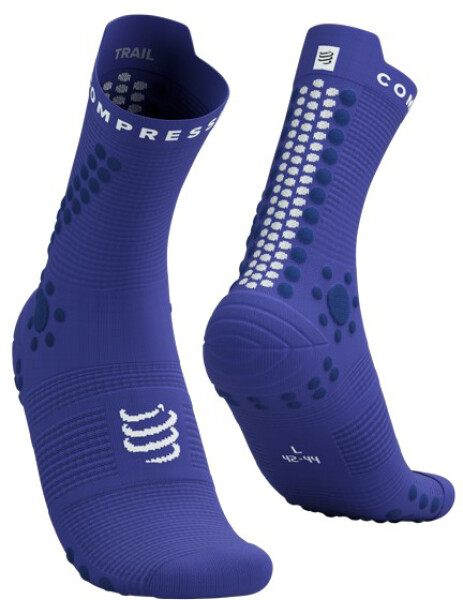 Běžecké kompresní ponožky Compressport Pro Racing Socks v4.0 Trail - Dazz Blue/Blues Velikost: EU 35-38