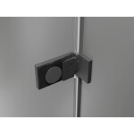 MEXEN/S - Lunar-F skládací sprchové dveře levé 80 cm, transparent, grafit metal 836-080-000-95-00-L