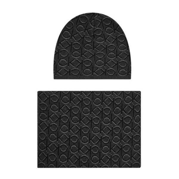 Calvin Klein Shadow Monogram M K50K507498 čepice + šála univerzita