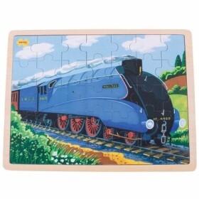 Bigjigs Toys Dřevěné puzzle historický vlak Mallard