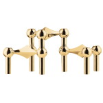 Stoff Nagel Designový svícen STOFF Nagel Solid Brass – set 3 ks, zlatá barva, kov