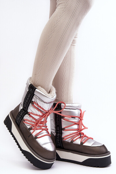 Šnekové Dámské Na Tlusté Podrážce Veganské D.Franklin DFSH371006 Stříbrné 38