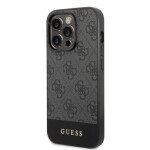 Pouzdro Guess 4G Stripe iPhone 14 Pro Max šedé