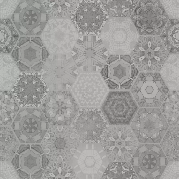Dlažba Patchwork Hexagon Grey 60/60 Rekt.