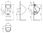 IDEAL STANDARD - Connect Elektronický pisoár, zadní přívod vody, síťové napájení, bílá E345201