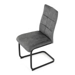 Židle jídelní, šedý samet, černá pohupová podnož