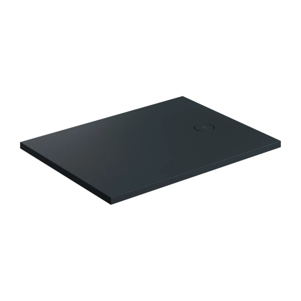 OMNIRES - Sprchová vanička AQUAROCK kompozit, protiskluzová, obdélníková 80 x 120 cm, černá láva AQUAROCK80-120BLV