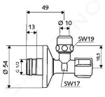 SCHELL - Comfort Eco Rohový regulační ventil, chrom 049520699