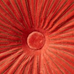 HK living Dekorativní sametový polštář Sienna Ø 50 cm, oranžová barva, textil