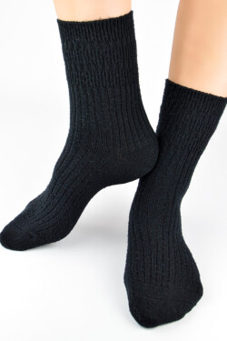 VLNĚNÉ PONOŽKY SW029 černá 36-41