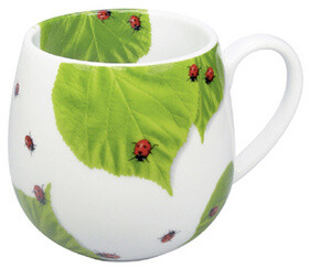 Hrnek buclák - Berušky na listech / Ladybird on leaves