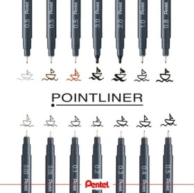 PENT.S20P-1A POINTLINER BLACK 0,1MM