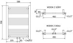 MEXEN/S - Mars radiátor + topná tyč 700 x 500 mm, 300 W, bílá W110-0700-500-6300-20