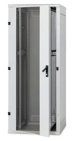 Triton rozvaděč stojanový 42U černý / Rozvaděč / Stojanový / 800x1200 mm / perforované dveře dvoukřídlé (RMA-42-L82-BAX-N1-GDA)