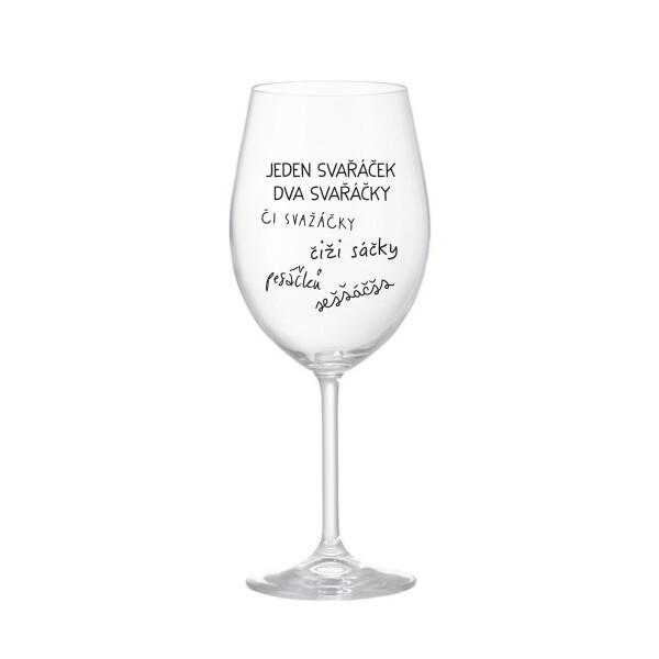 SVAŘÁČEK - čirá sklenice na víno 350 ml
