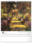 Nástěnný kalendář 2025 Claude Monet, 30 34 cm