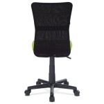 Kancelářská židle, zelená mesh, plastový kříž, síťovina černá