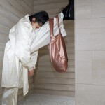 Skládací nákupní taška LOQI METALLIC Matt Rose Gold