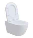 Kielle - Oudee Závěsné WC se sedátkem SoftClose, Rimless Vortex+, bílá 30102006