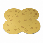 Cake star Podložka pod minidezert FLOWER zlato-černá 3 × 3 cm 25ks