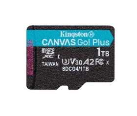 Kingston MicroSDXC karta 1TB Canvas Go! Plus, R:200/W:160MB/s, Class 10, UHS-I, U3, V30, A2 + Adaptér EDF_443752